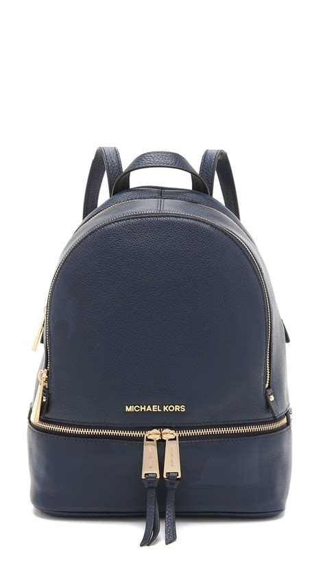 michael kors men's backpack blue and black|Michael Kors navy blue handbags.